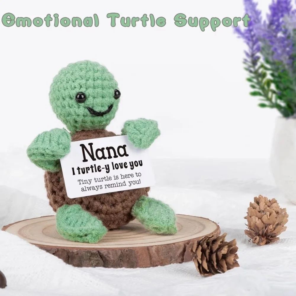 Mini Funny Turtle Mothers Day Nana Gifts from Grandkids, Handmade Crochet Turtle